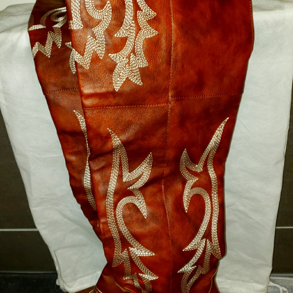 Thigh high cowgirl boots